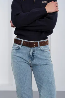 faux suede belt faux suede belt in brown