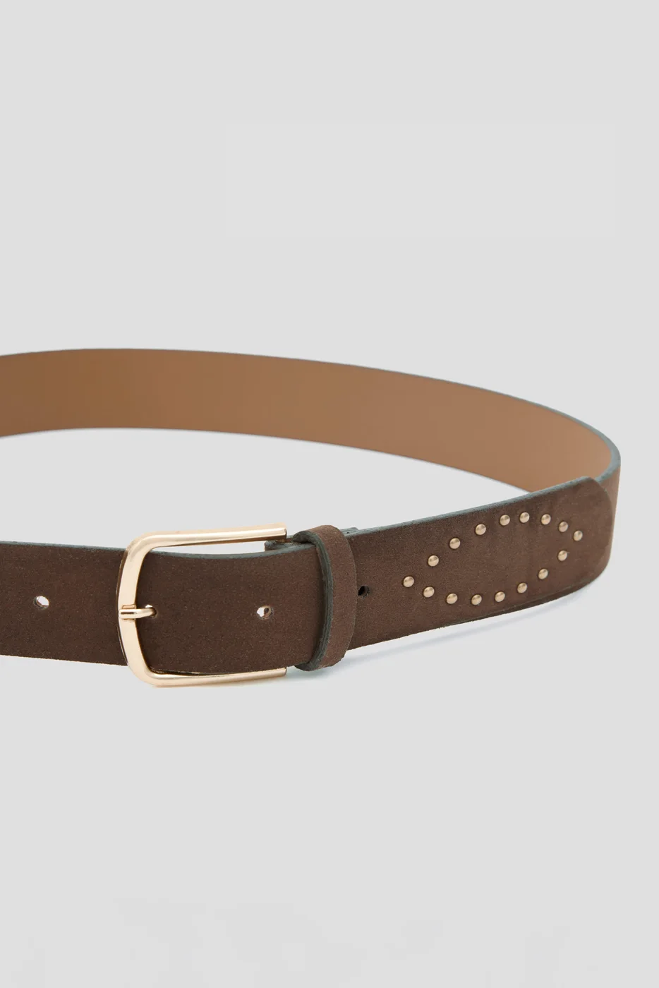 faux suede belt in brown