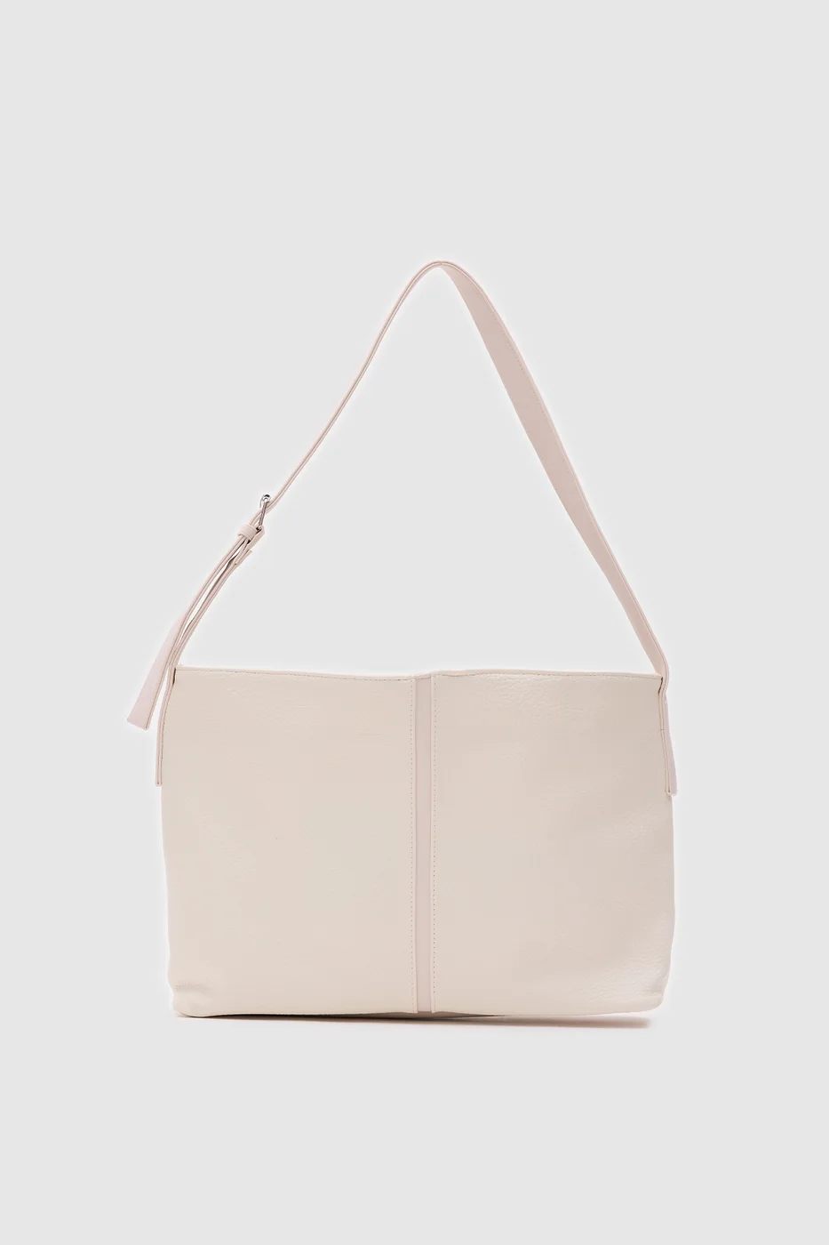 Faux Leather Shoulder Bag in white