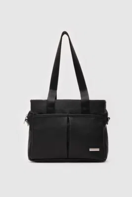 Faux leather shoulder bag