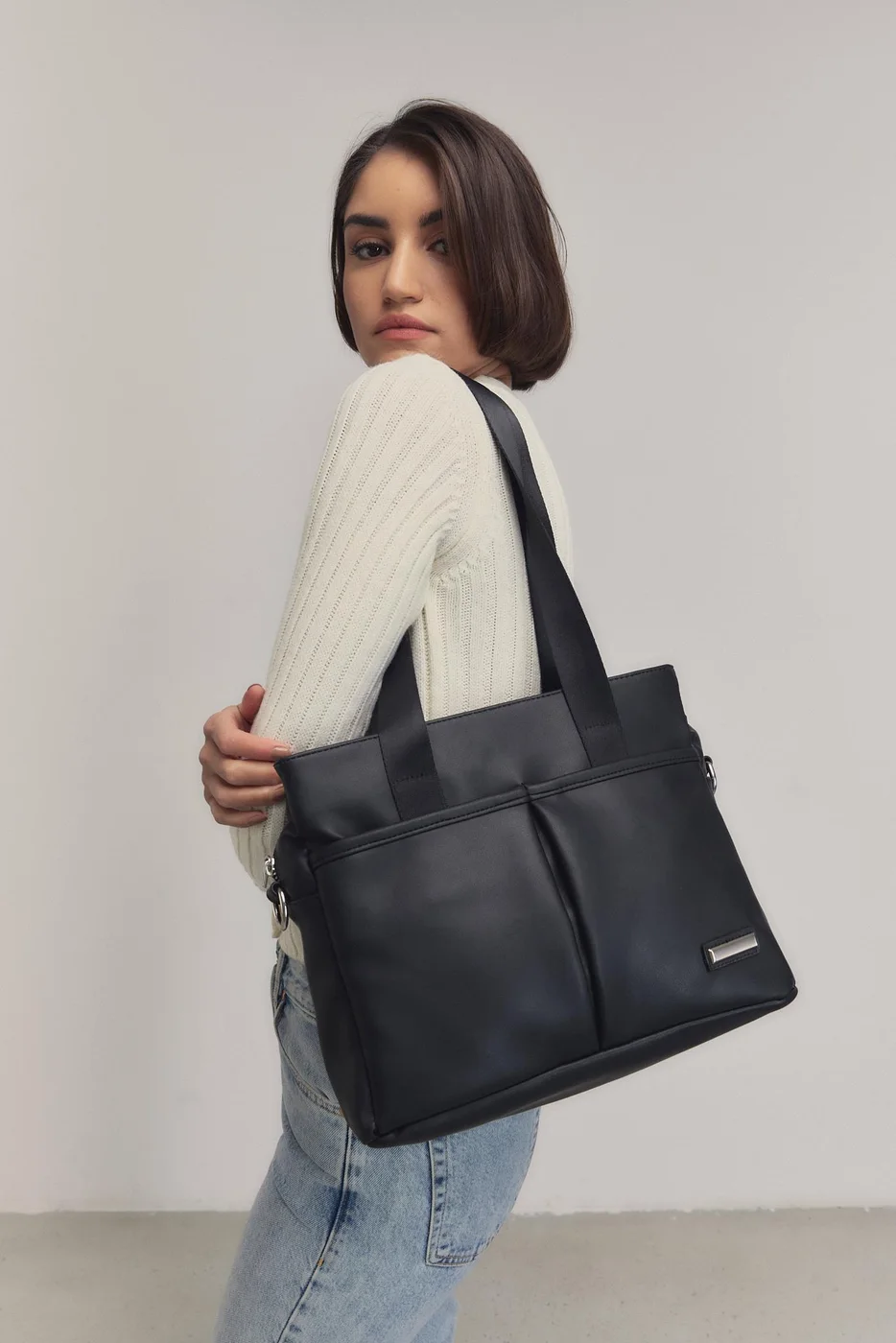 Faux leather shoulder bag Faux leather shoulder bag