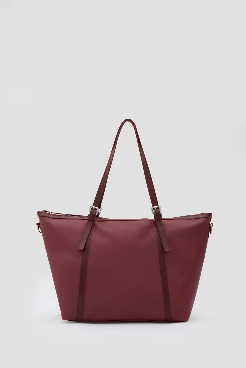 Faux leather shoulder bag Faux leather shoulder bag in burgundy