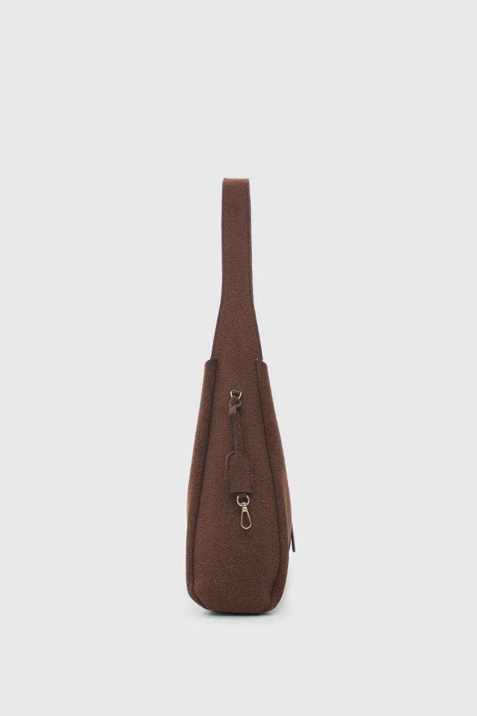 faux suede shoulder bag faux suede shoulder bag in dark brown