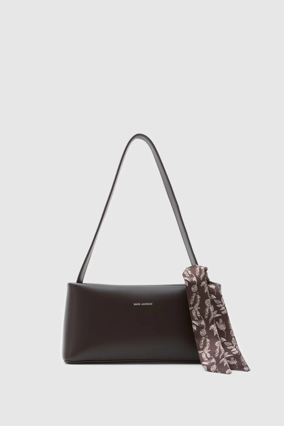 faux leather baguette bag faux leather baguette bag in dark brown