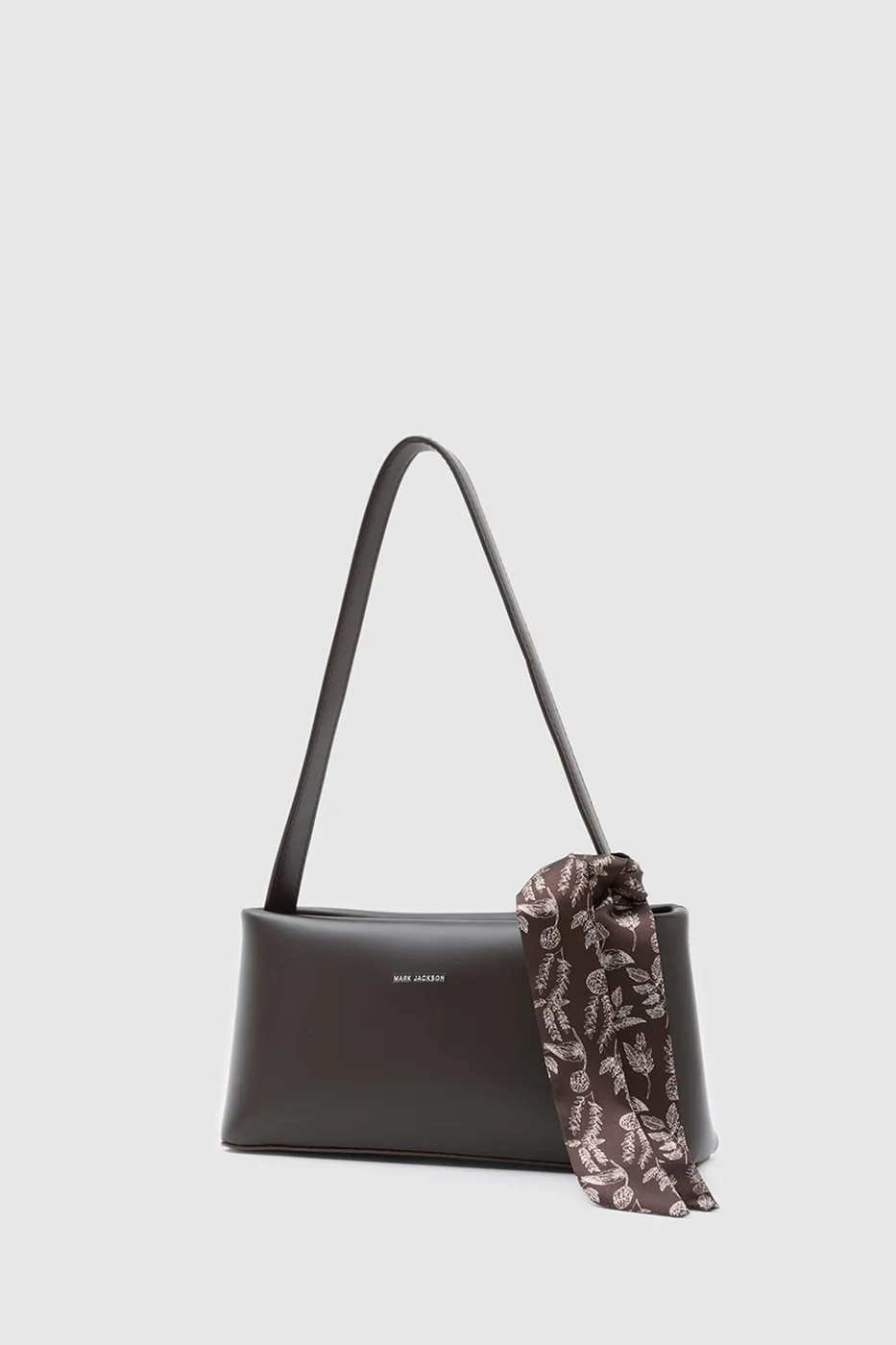 faux leather baguette bag faux leather baguette bag in dark brown