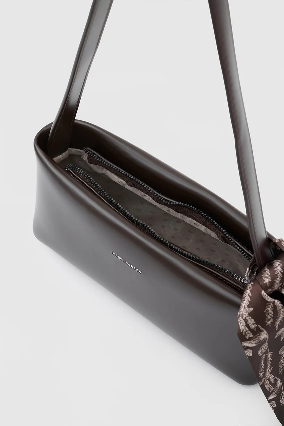 faux leather baguette bag faux leather baguette bag in dark brown