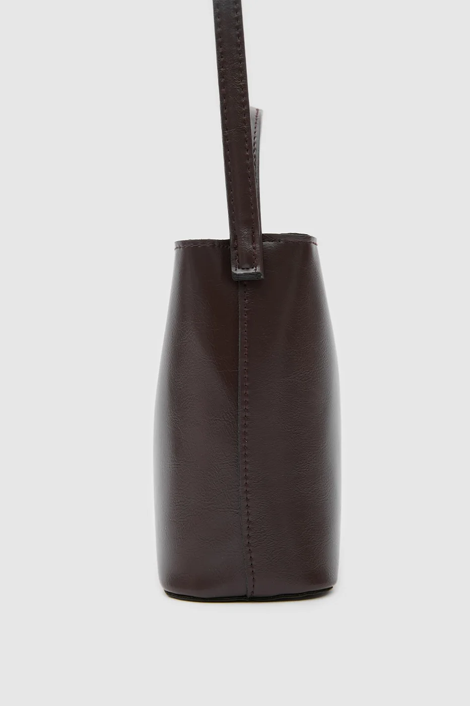 Faux leather crossbody bag Faux leather crossbody bag in dark brown