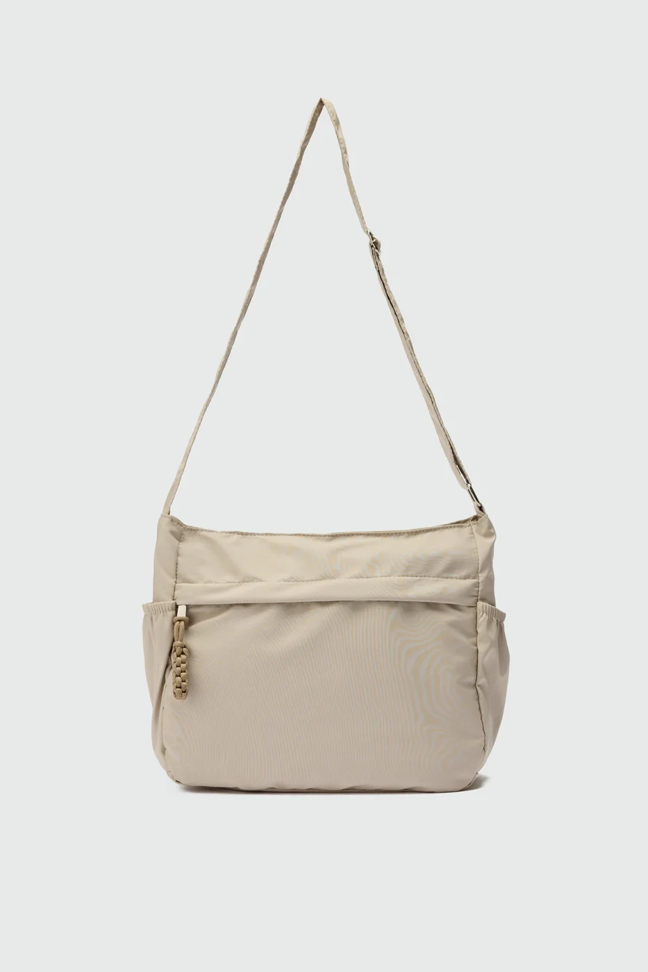 Faux Leather Crossbody Bag in beige