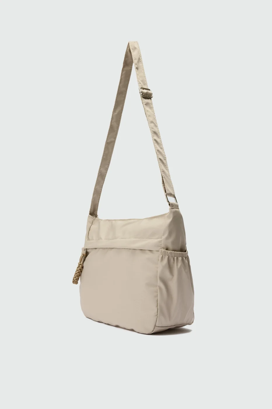 Faux Leather Crossbody Bag in beige
