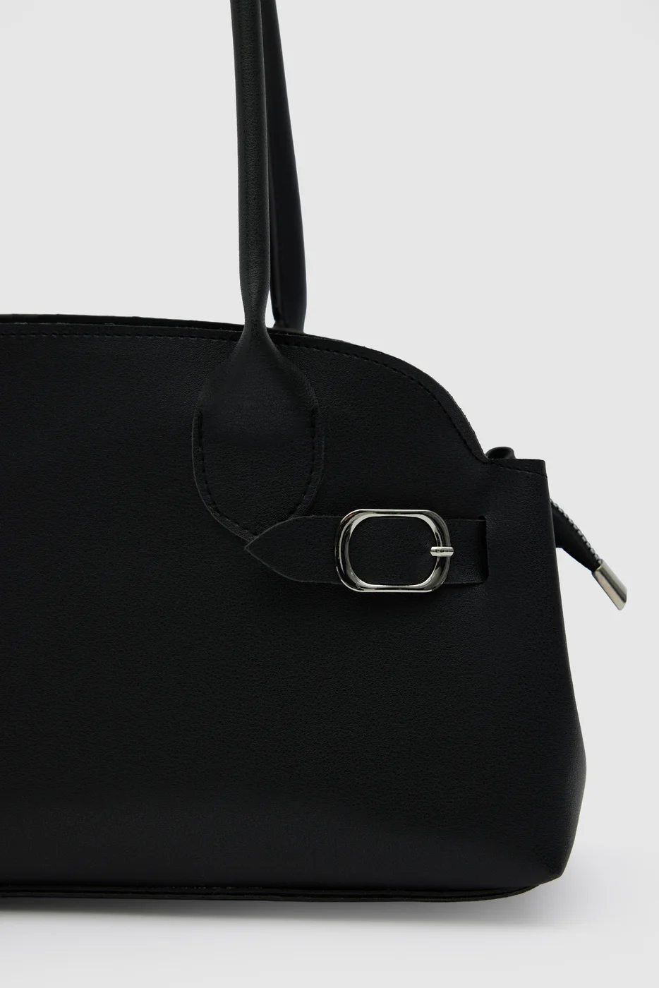 faux leather baguette bag faux leather baguette bag in black