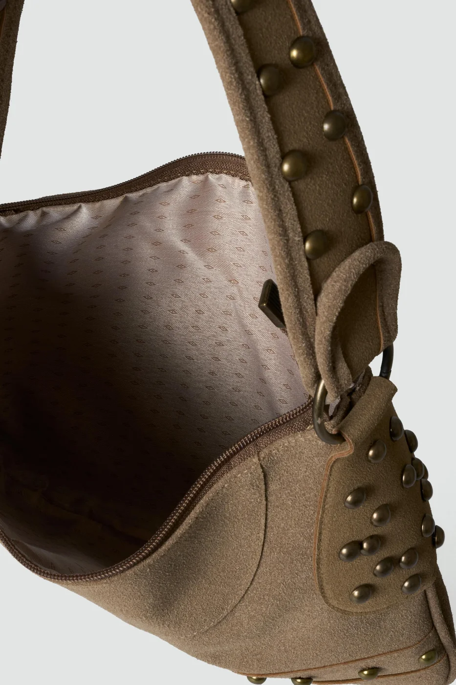 faux leather shoulder bag faux leather shoulder bag in taupe