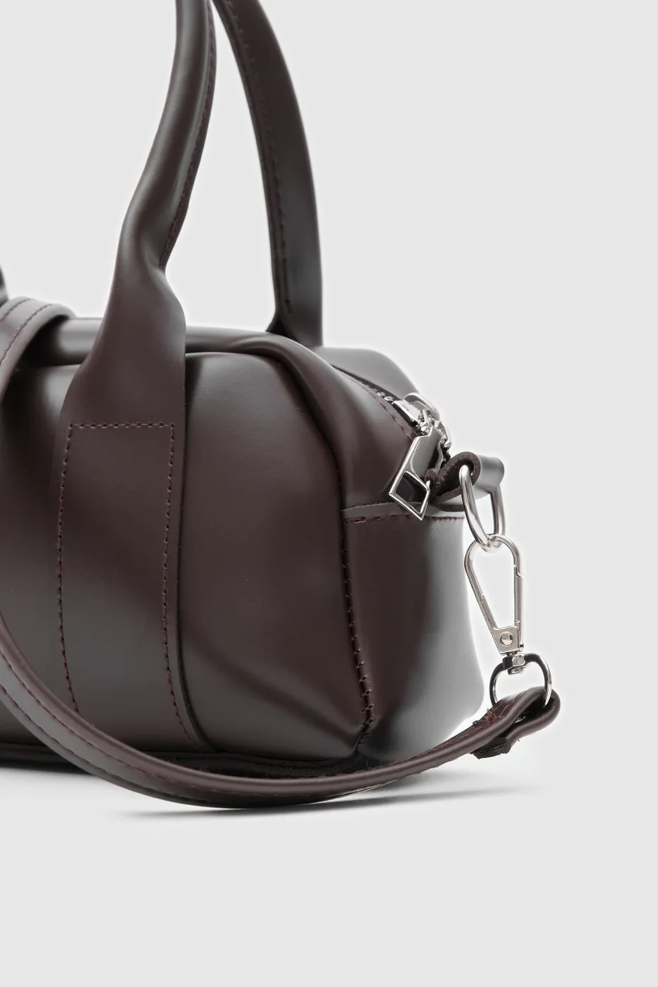 Faux leather crossbody bag Faux leather crossbody bag in dark brown