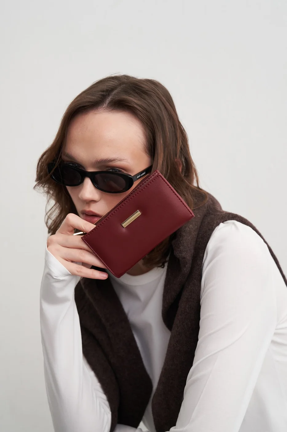 faux leather wallet faux leather wallet in burgundy