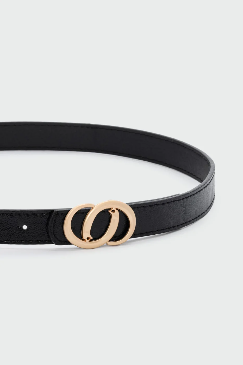 faux leather belt faux leather belt in black