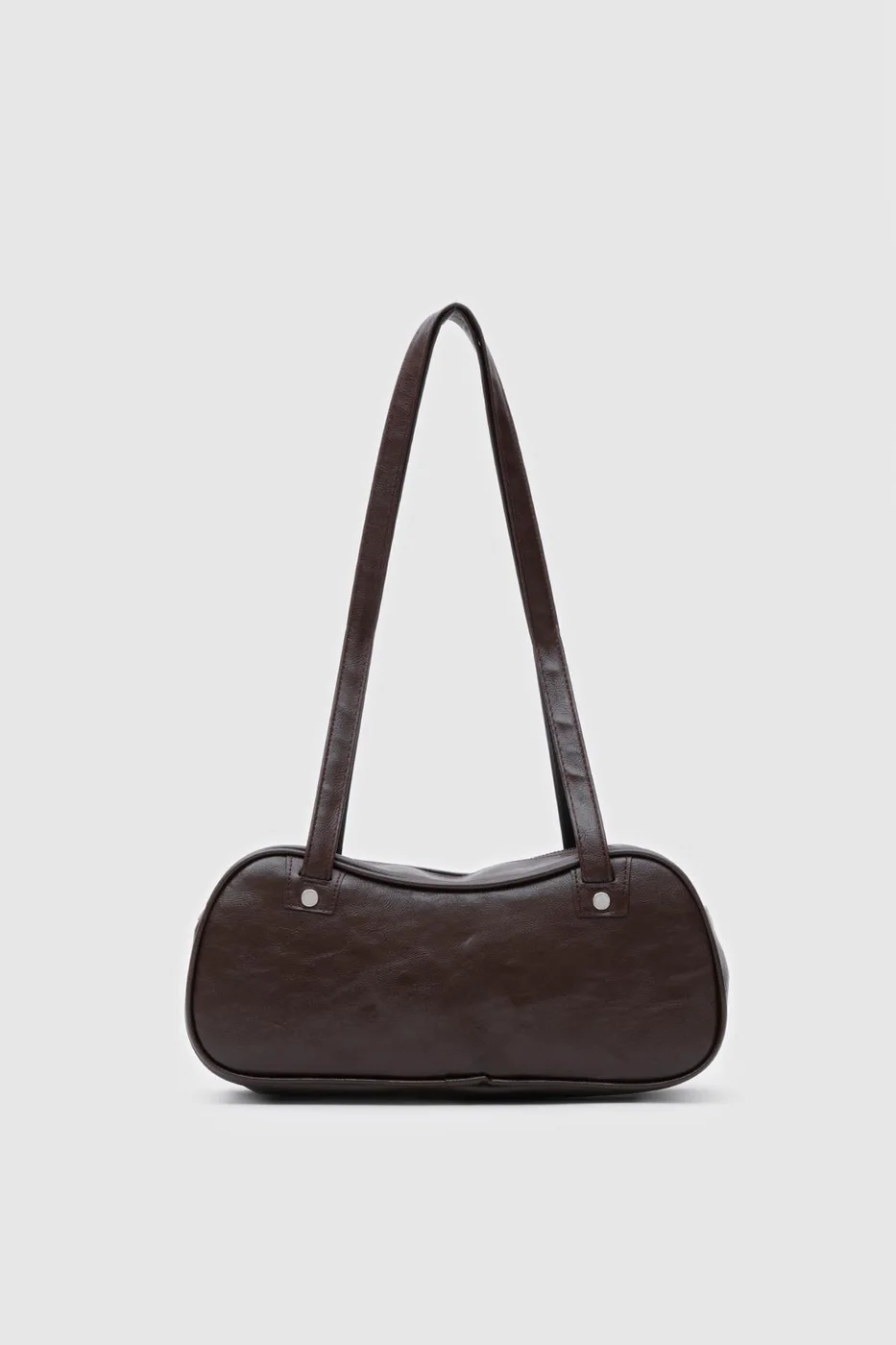 Baguette Vintage Faux Leather Baguette Bag Baguette Vintage Faux Leather Baguette Bag in dark brown