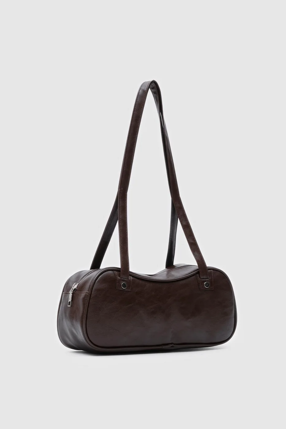 Baguette Vintage Faux Leather Baguette Bag Baguette Vintage Faux Leather Baguette Bag in dark brown