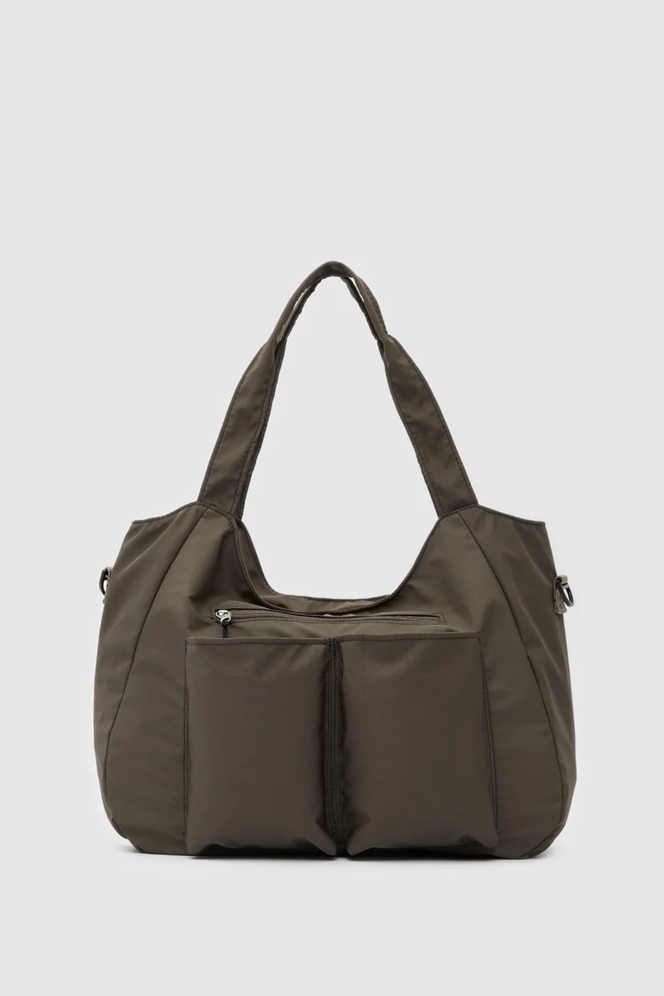 Technical Fabric Gym Bag in mocha
