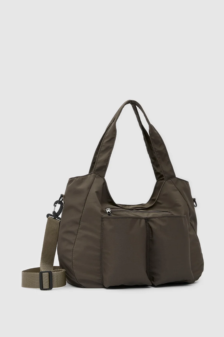 Technical Fabric Gym Bag in mocha
