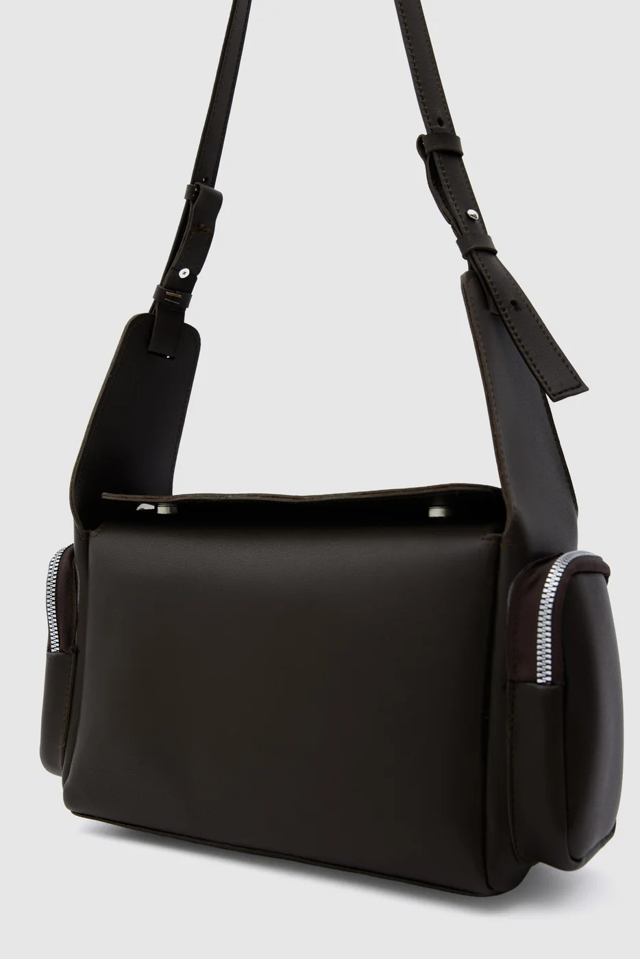 Faux leather crossbody bag Faux leather crossbody bag in brown