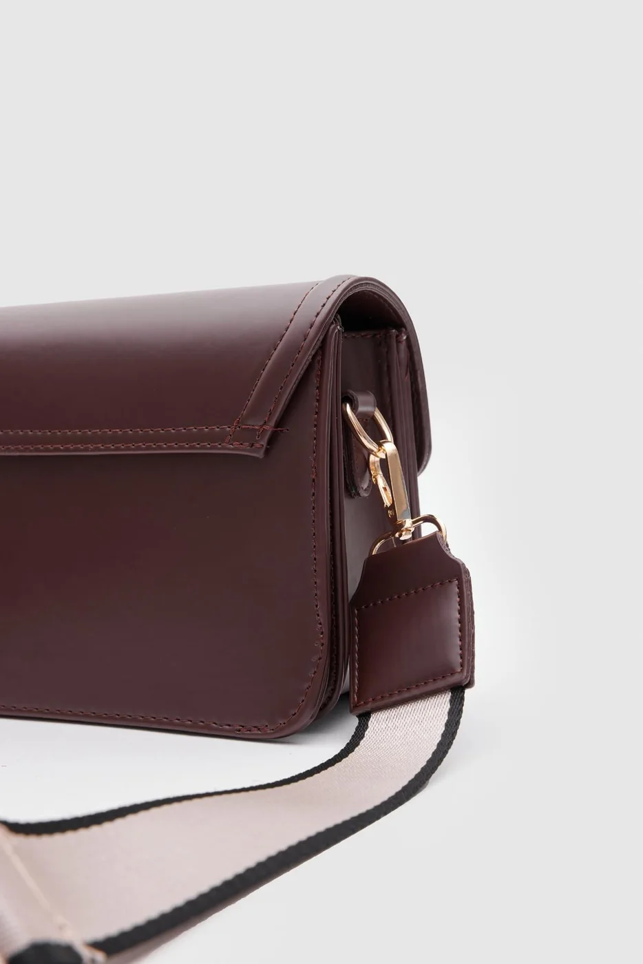 Faux leather crossbody bag Faux leather crossbody bag in dark brown