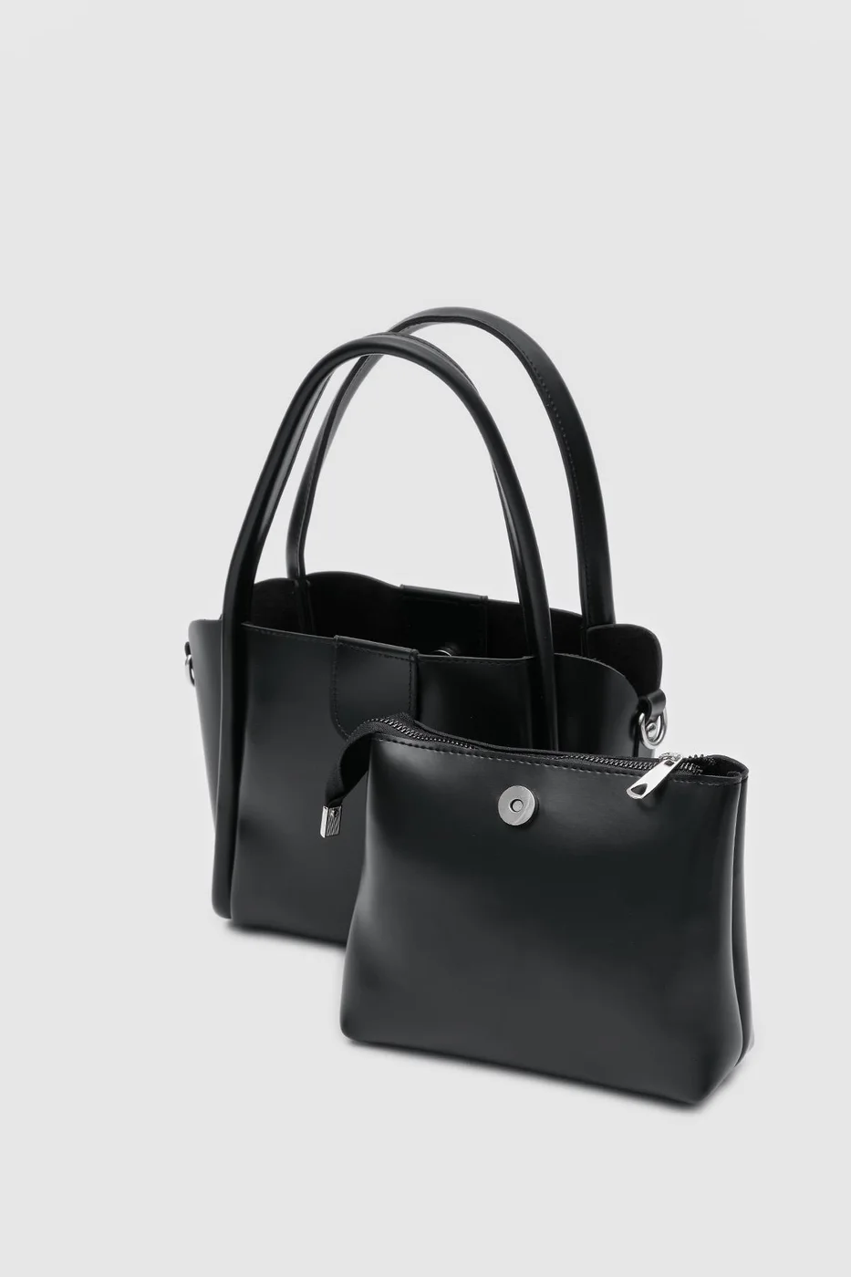 Faux leather crossbody bag Faux leather crossbody bag in black