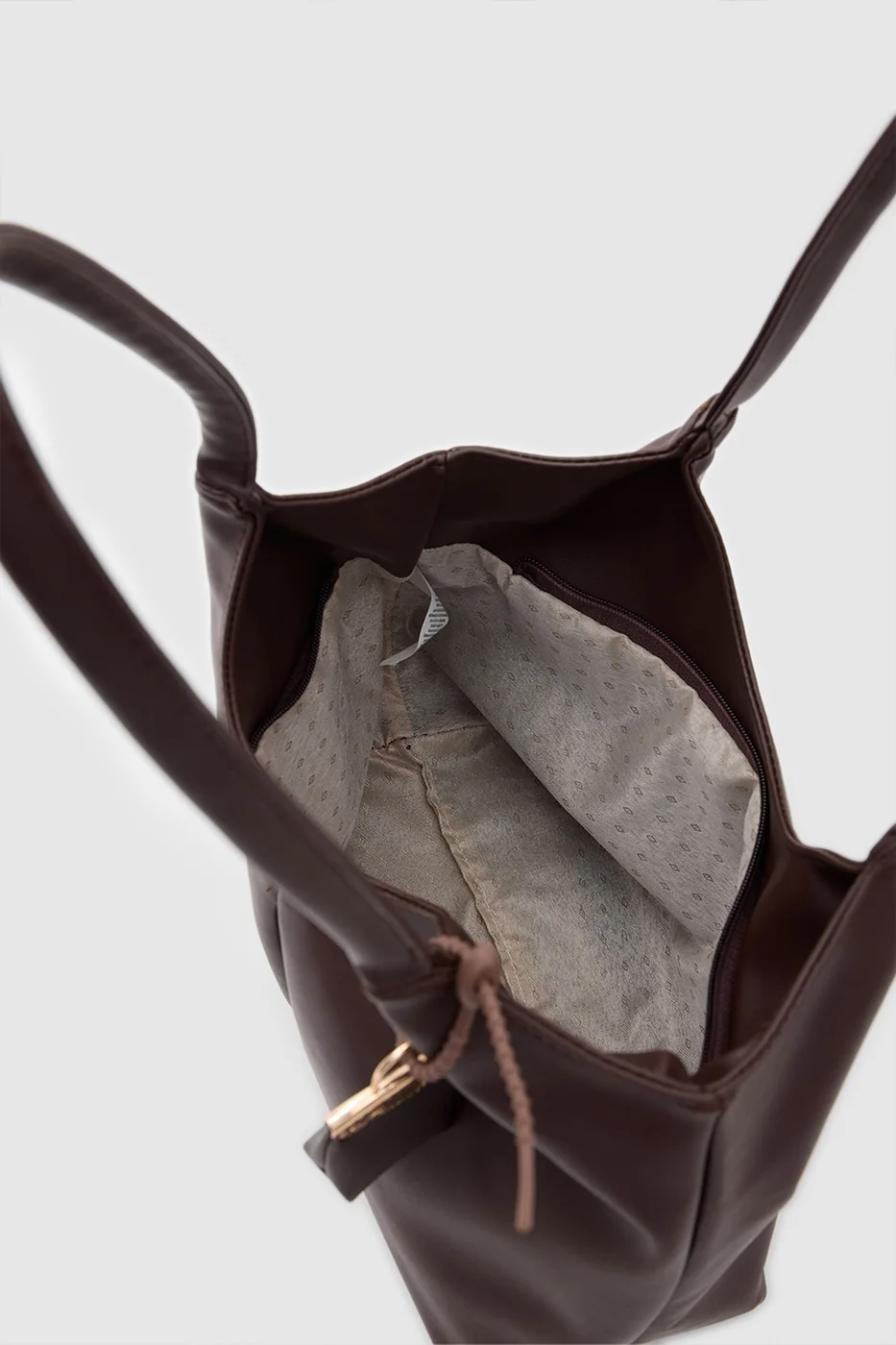 faux leather shoulder bag faux leather shoulder bag in dark brown