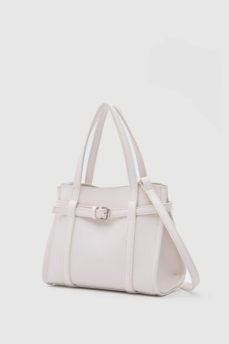 Faux leather crossbody bag Faux leather crossbody bag in cream