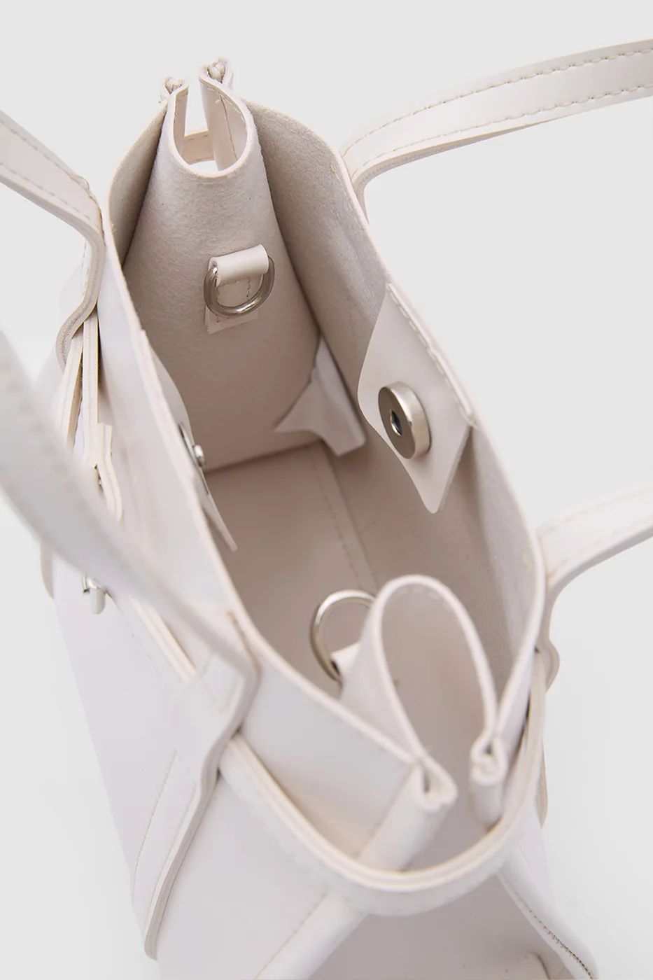 Faux leather crossbody bag Faux leather crossbody bag in cream