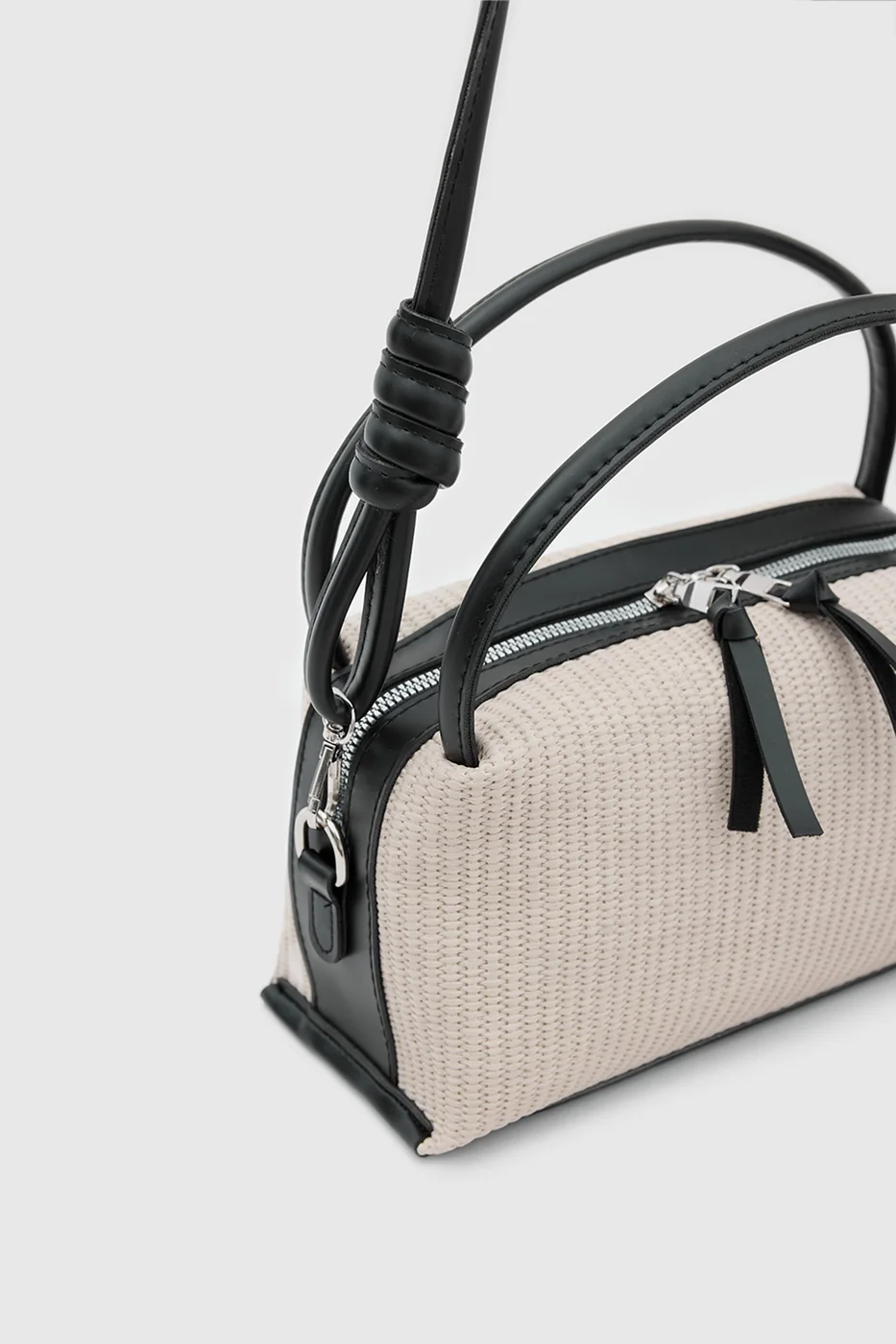 Woven Crossbody Bag for Stylish Women in cream