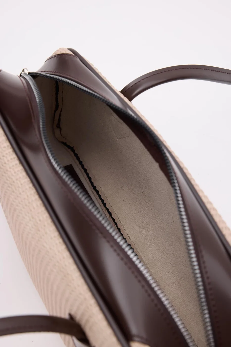 straw crossbody bag in beige