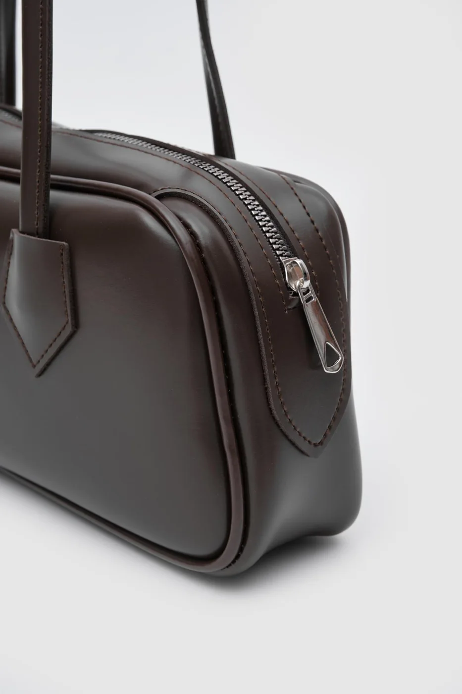 Faux Leather Baguette Bag for Women Faux Leather Baguette Bag for Women in dark brown