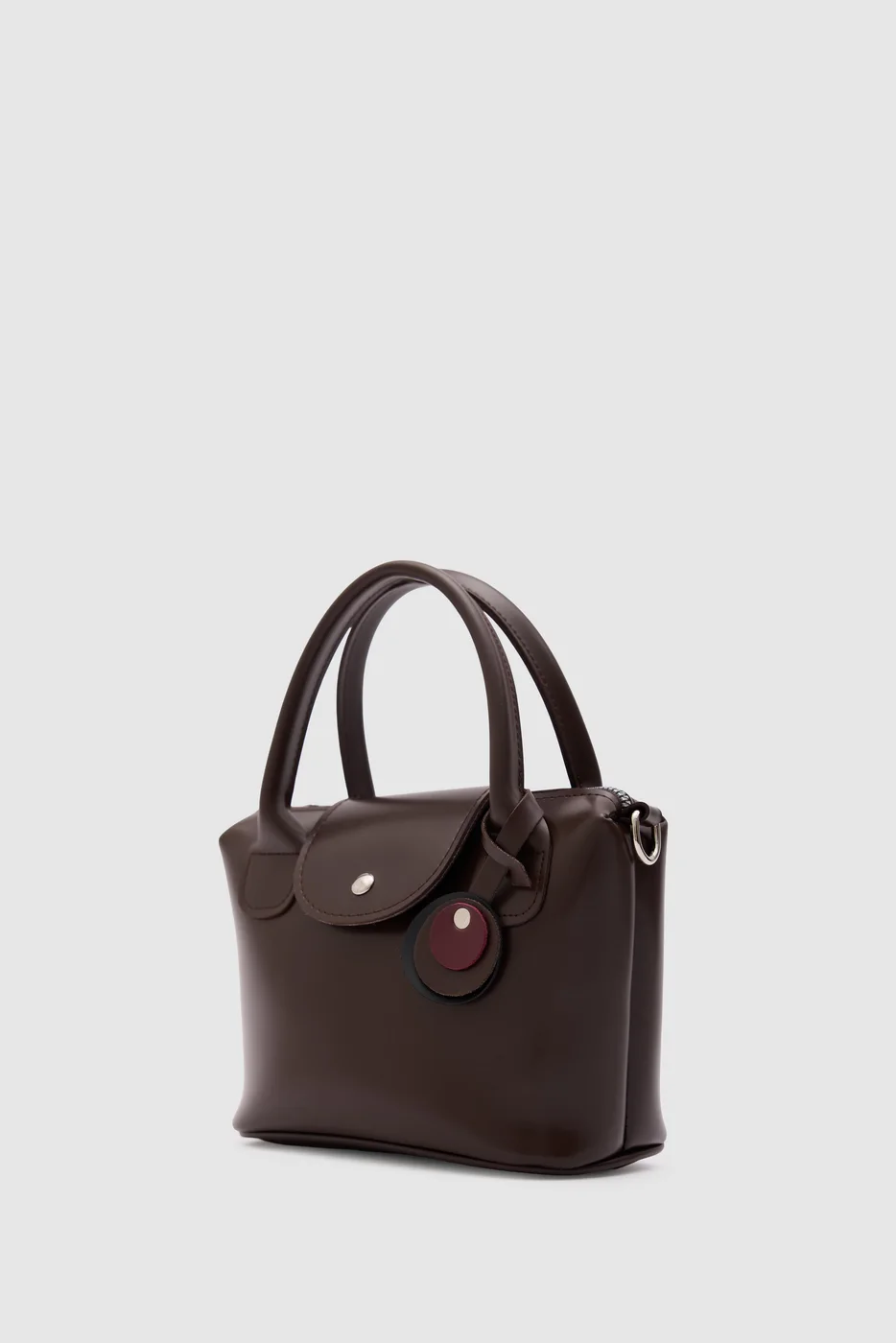 Faux Leather Crossbody Bag in brown