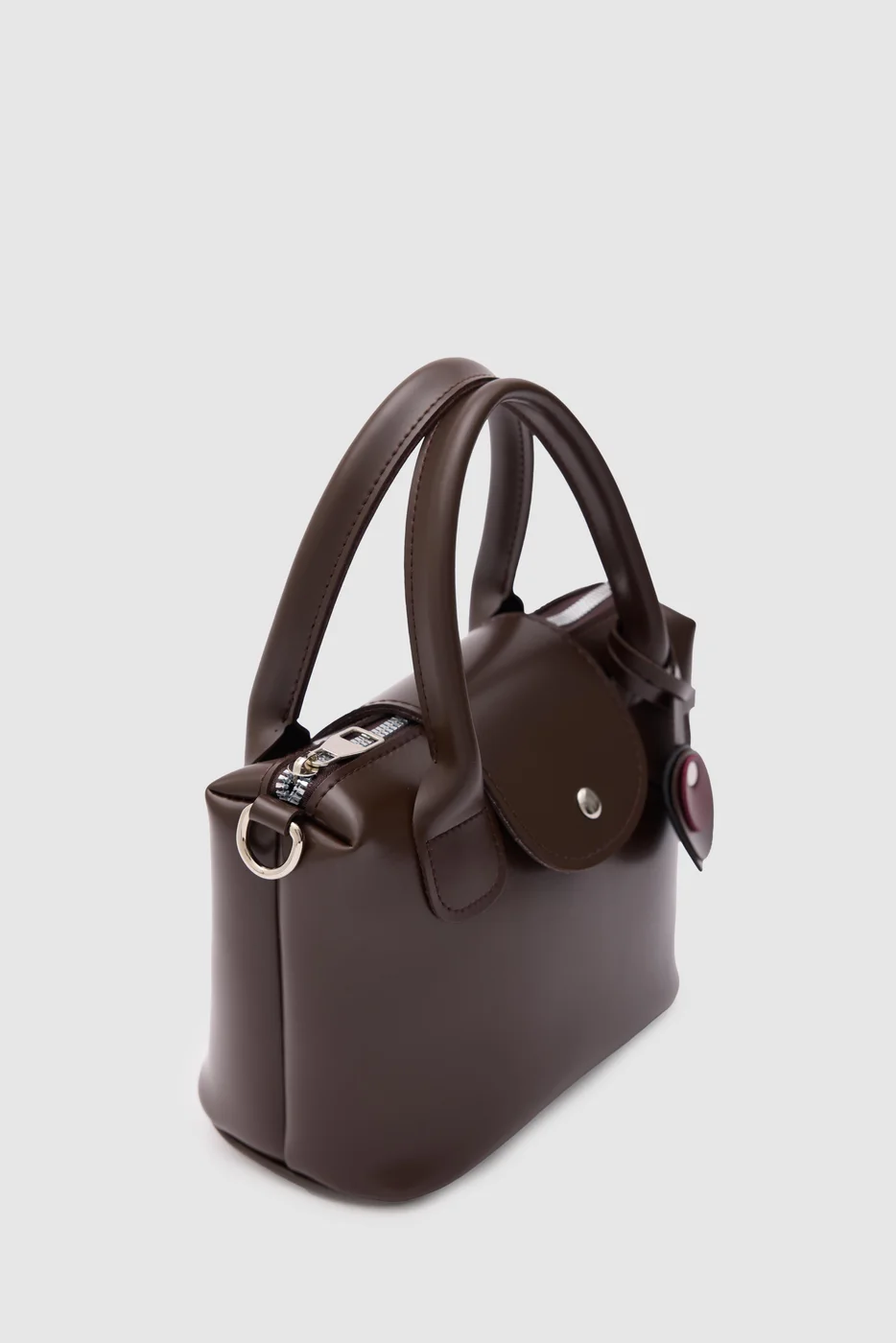 Faux Leather Crossbody Bag in brown