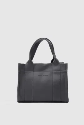 Faux leather crossbody bag in anthracite