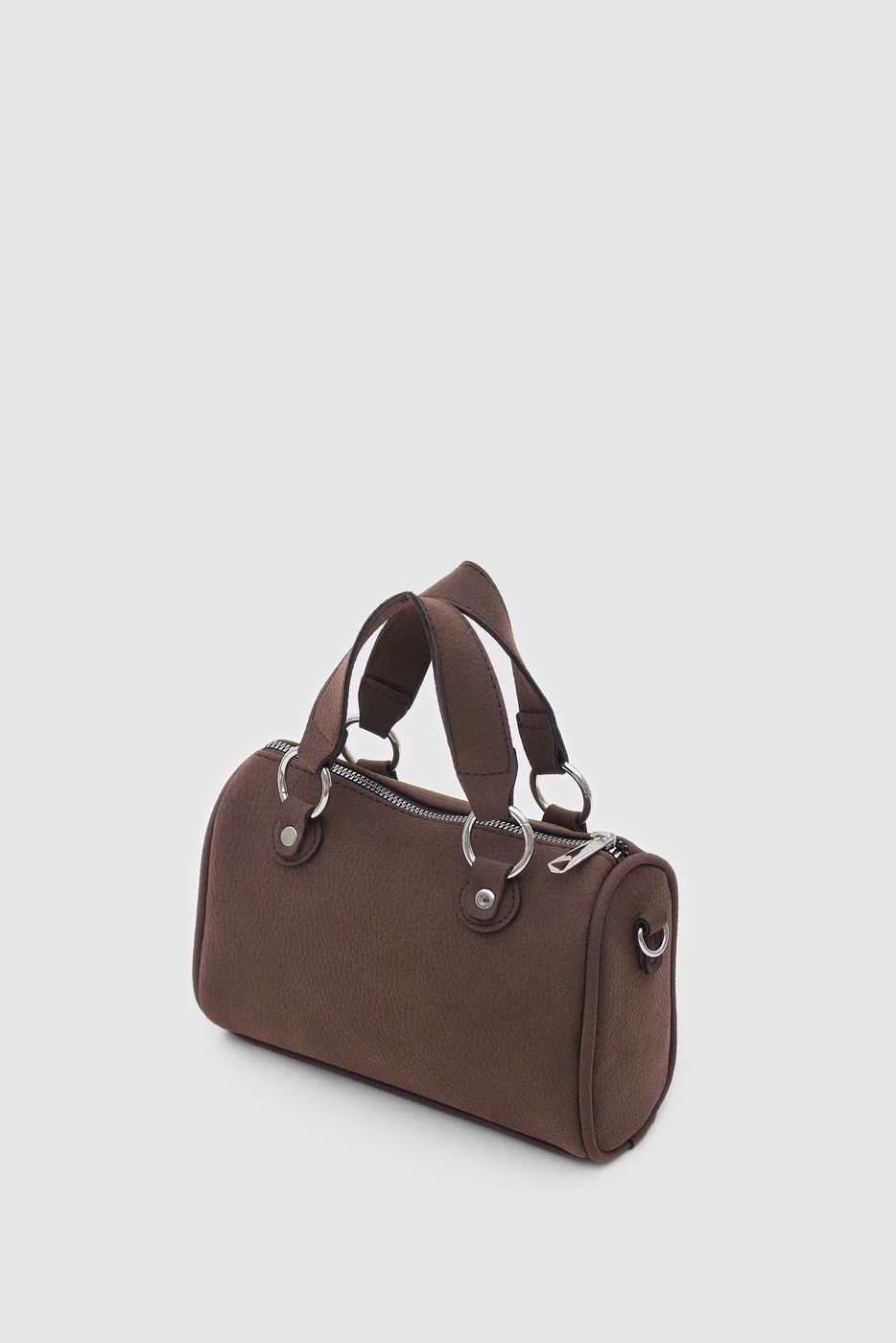 faux suede crossbody bag faux suede crossbody bag in dark brown