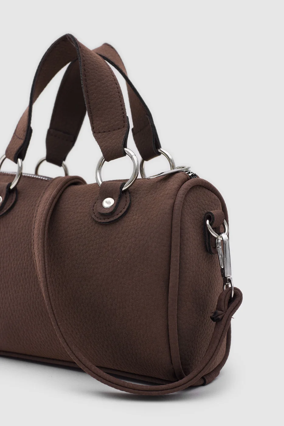 faux suede crossbody bag faux suede crossbody bag in dark brown
