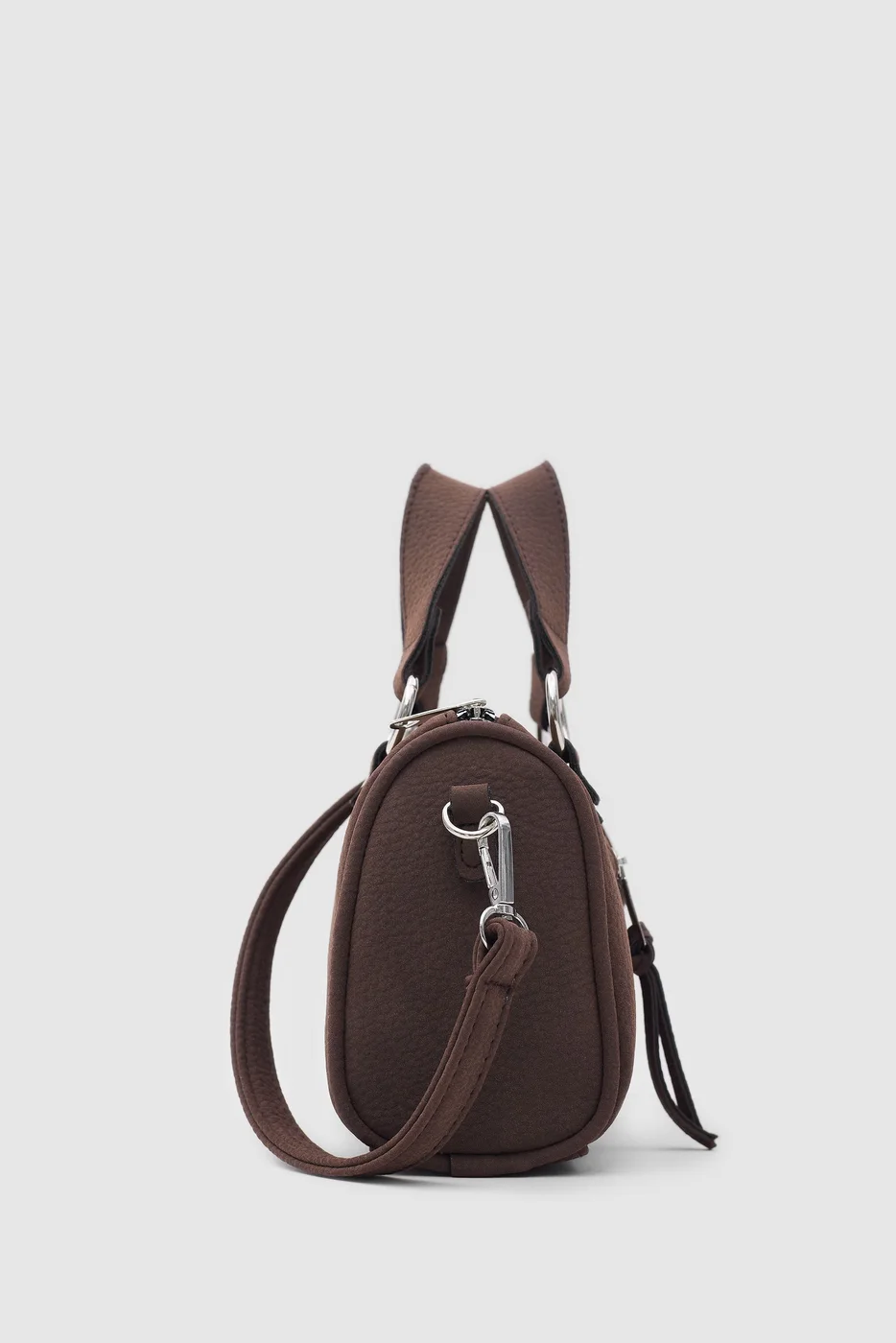 faux suede crossbody bag faux suede crossbody bag in dark brown