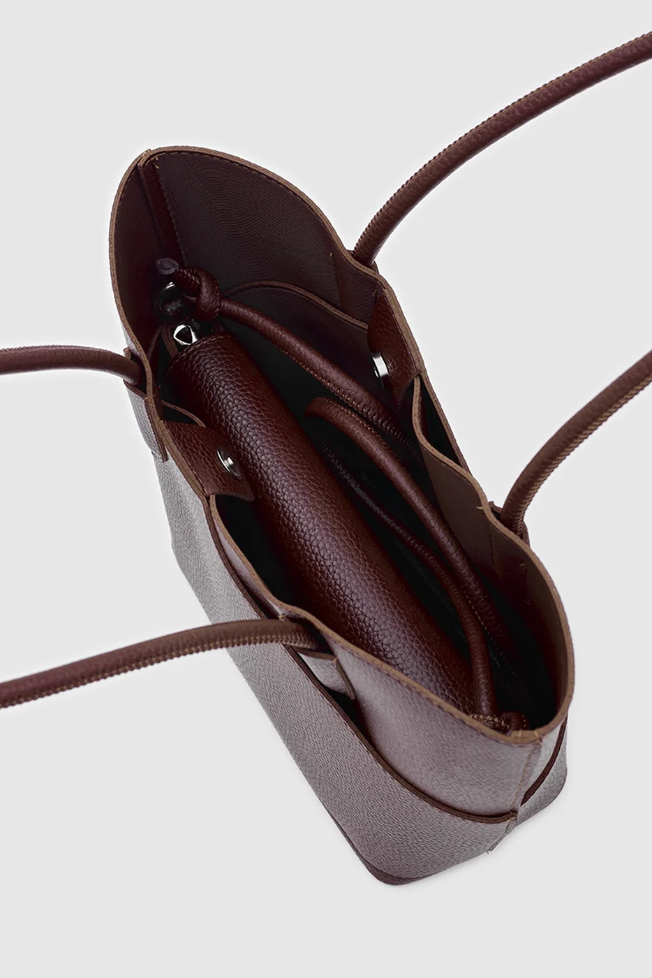 Faux leather shoulder bag Faux leather shoulder bag in burgundy