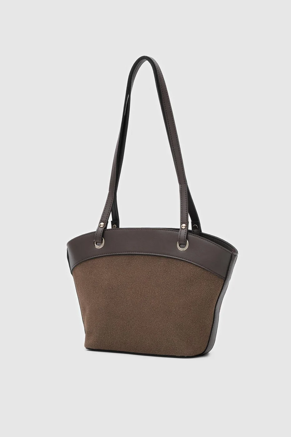 Faux Suede Shoulder Bag