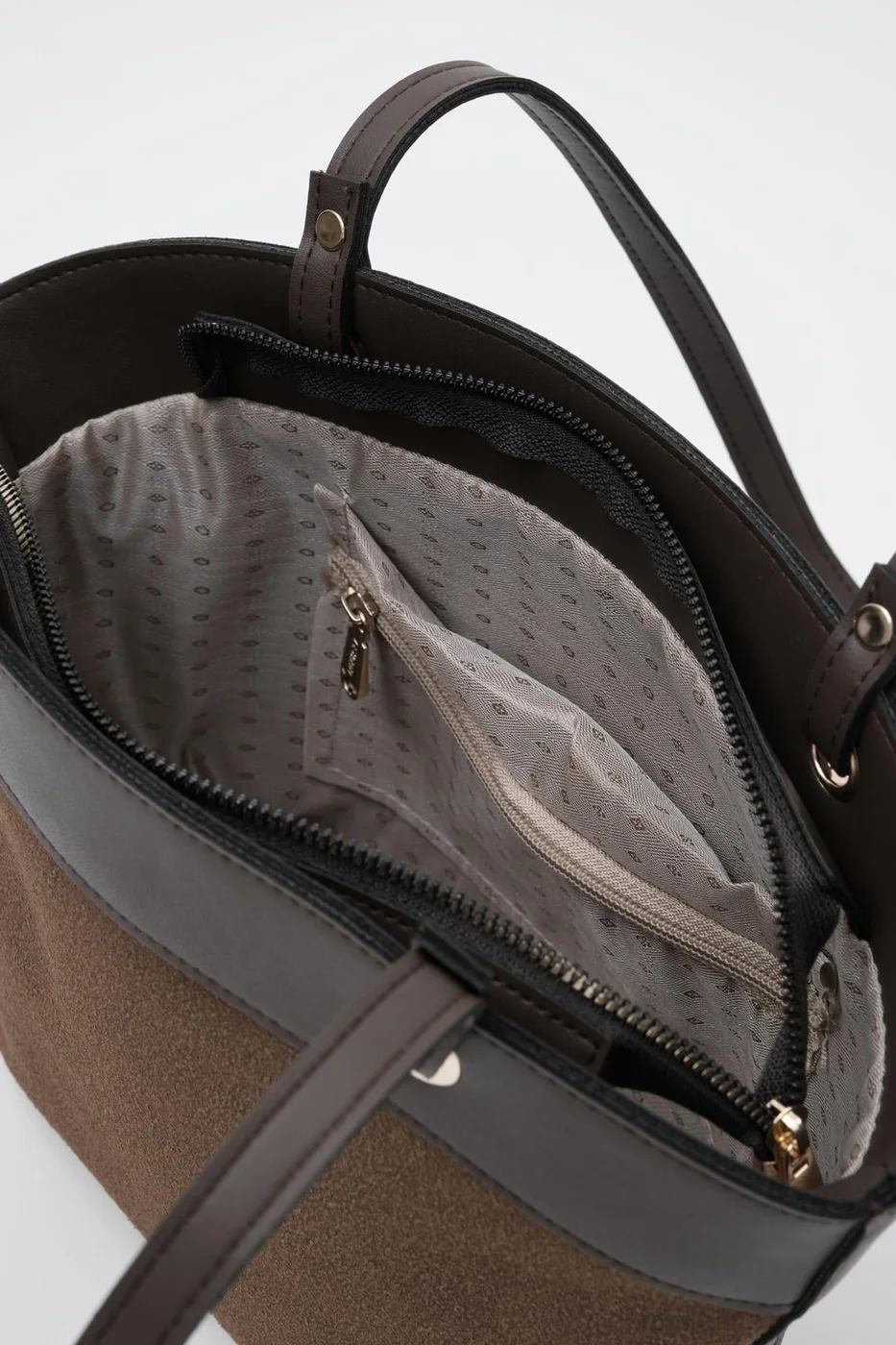 Faux Suede Shoulder Bag
