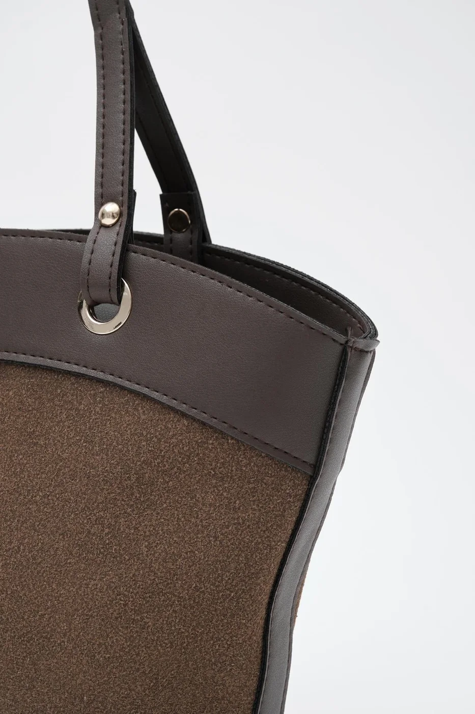 Faux Suede Shoulder Bag