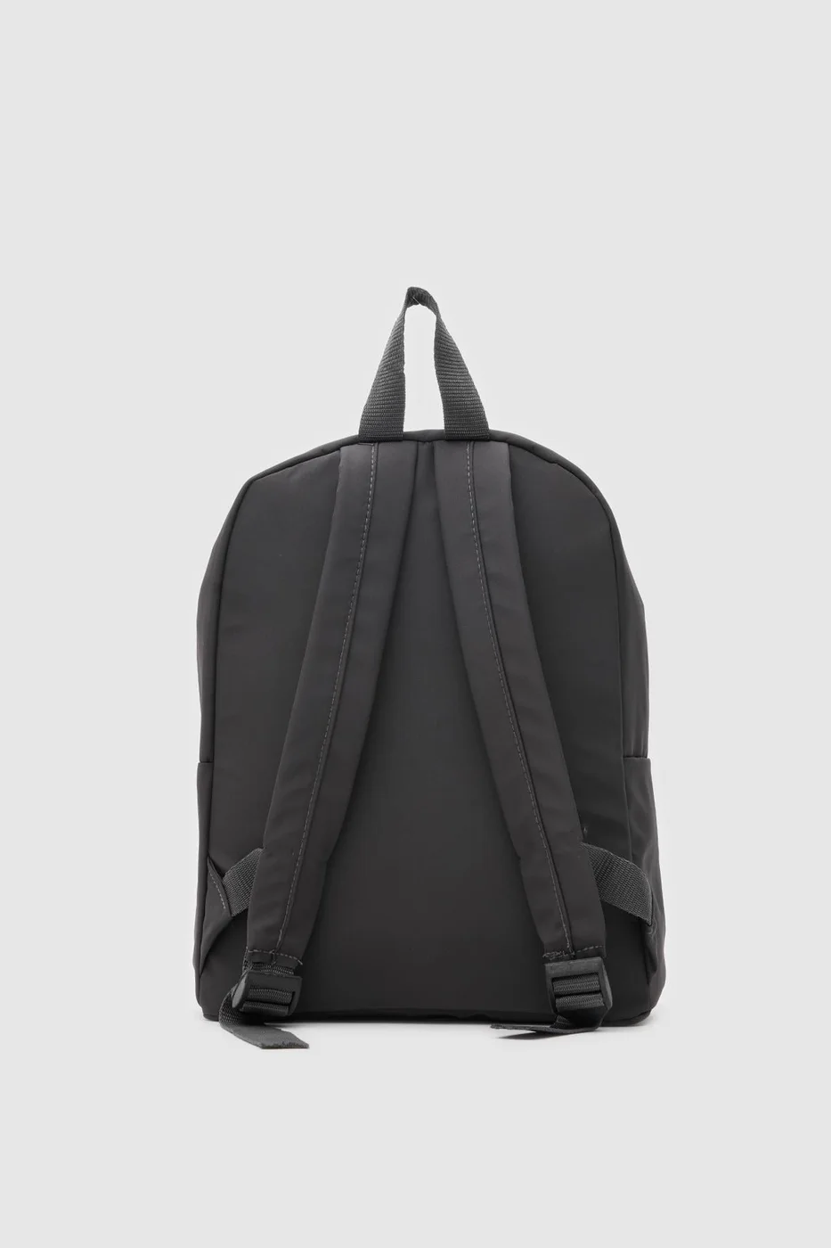 Faux leather backpack for women in charcoal