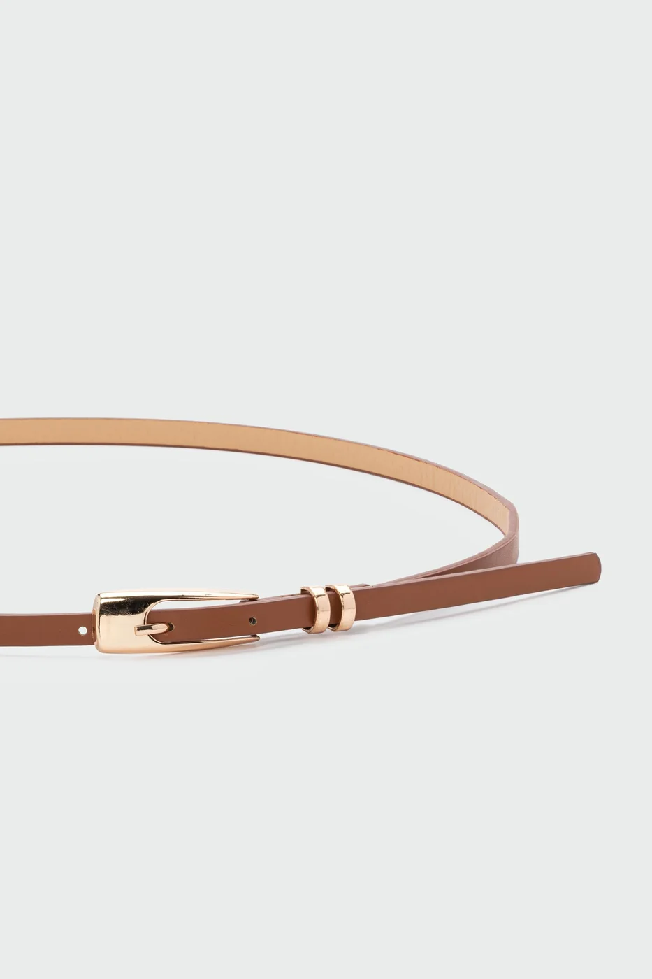skinny faux leather belt skinny faux leather belt in tan