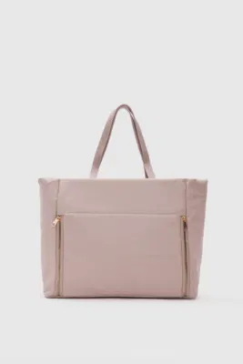 puff shoulder bag in beige
