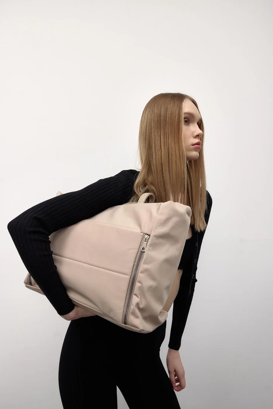 puff shoulder bag puff shoulder bag in beige