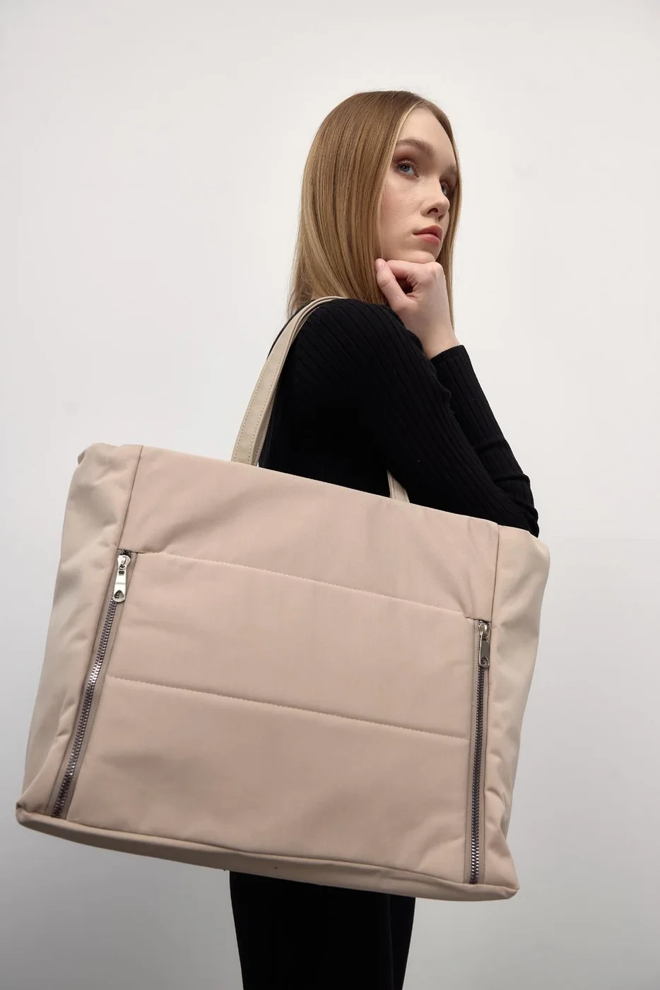 puff shoulder bag puff shoulder bag in beige