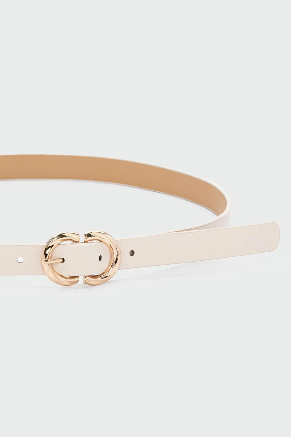 Faux leather belt for stylish outfits Faux leather belt for stylish outfits in cream