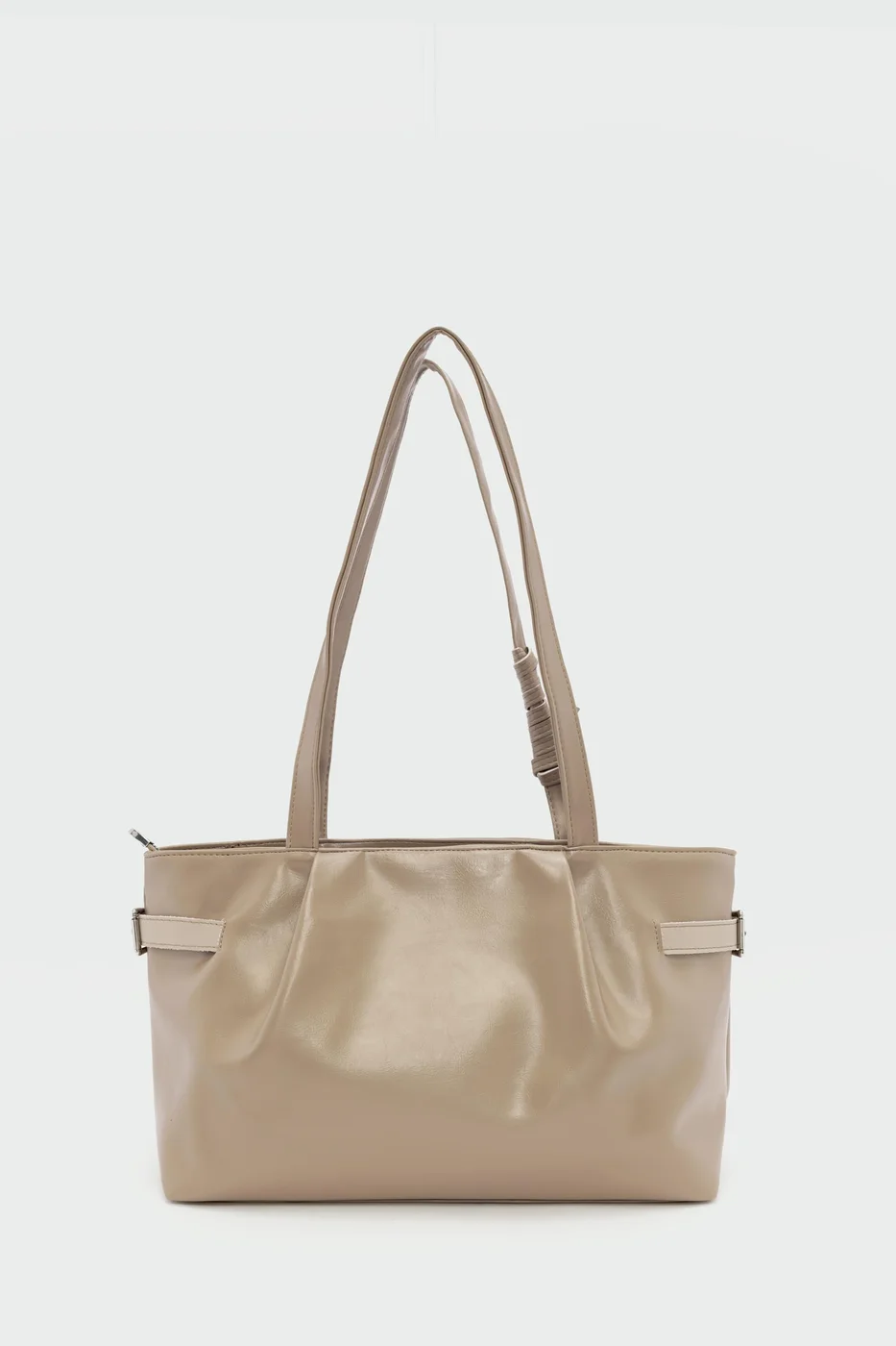 Faux leather shoulder bag Faux leather shoulder bag in beige