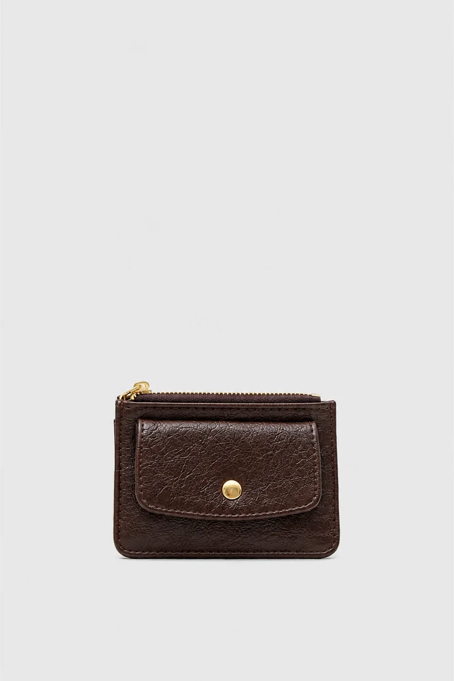Faux leather card holder Faux leather card holder in dark brown
