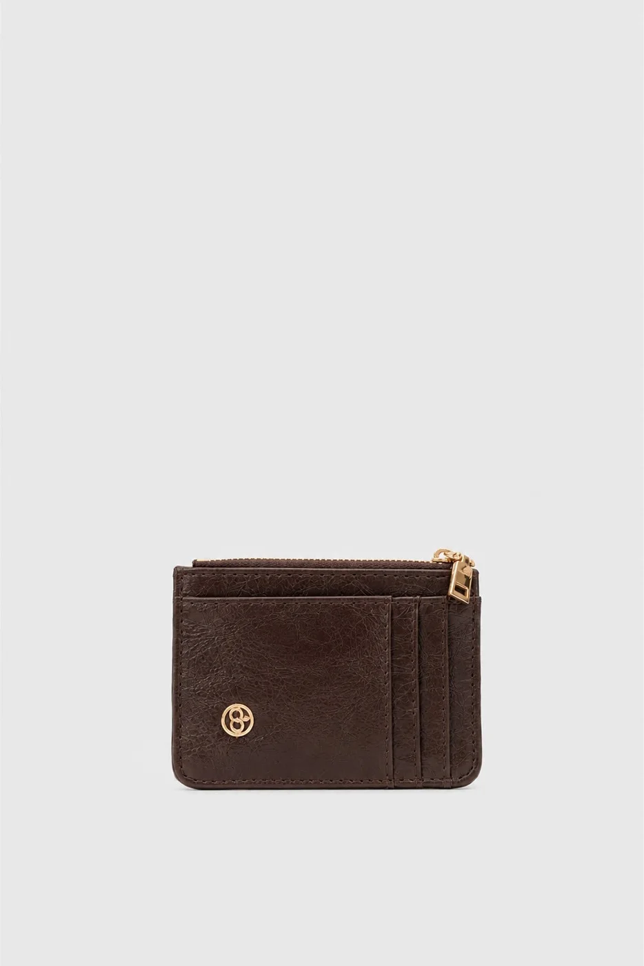 Faux leather card holder Faux leather card holder in dark brown